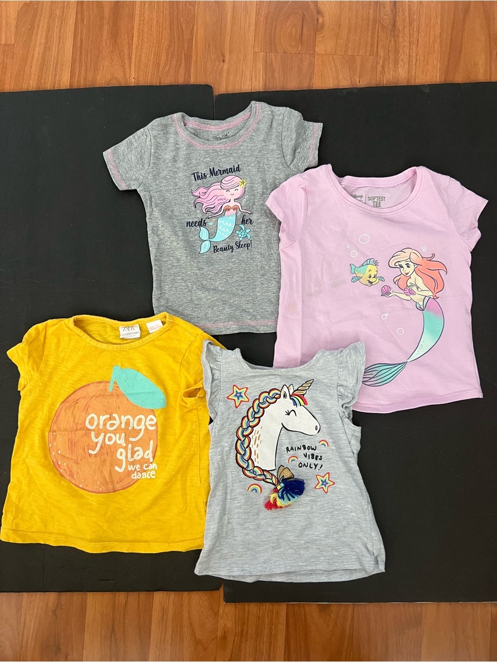 2T toddler girl t-shirt tee Bundle of 4 Disney, Zara, Epic Threads, Rene Rofe